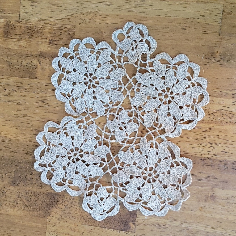 Five Crocheted Vintage Doilies